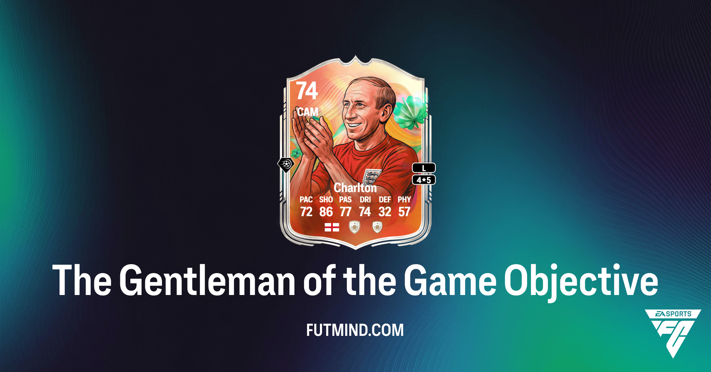 FC 26: Unlock World Tour Silver Superstars Bobby Charlton with The Gentleman of the Game Objective