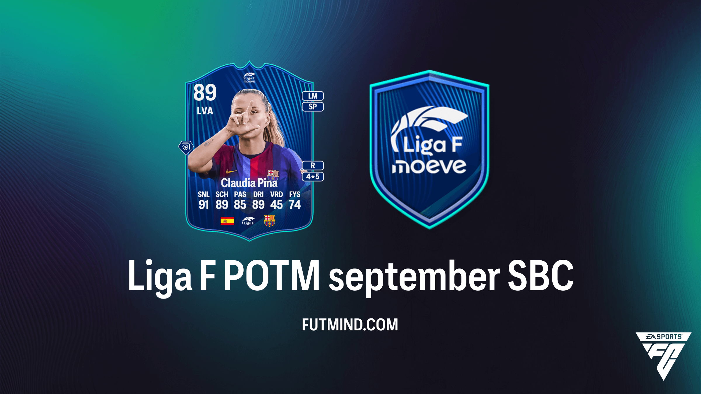 Ontdek de Liga F POTM september SBC in FC 27: Claudia Pina Speler Item