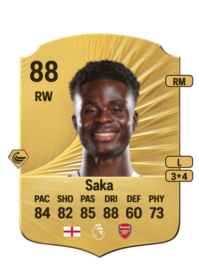 Bukayo Saka card