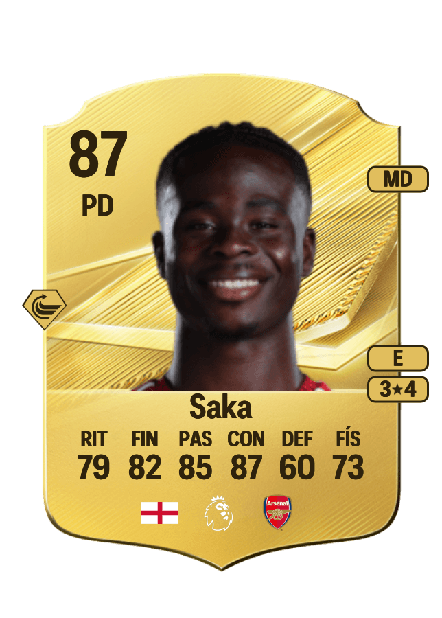 Bukayo Saka card