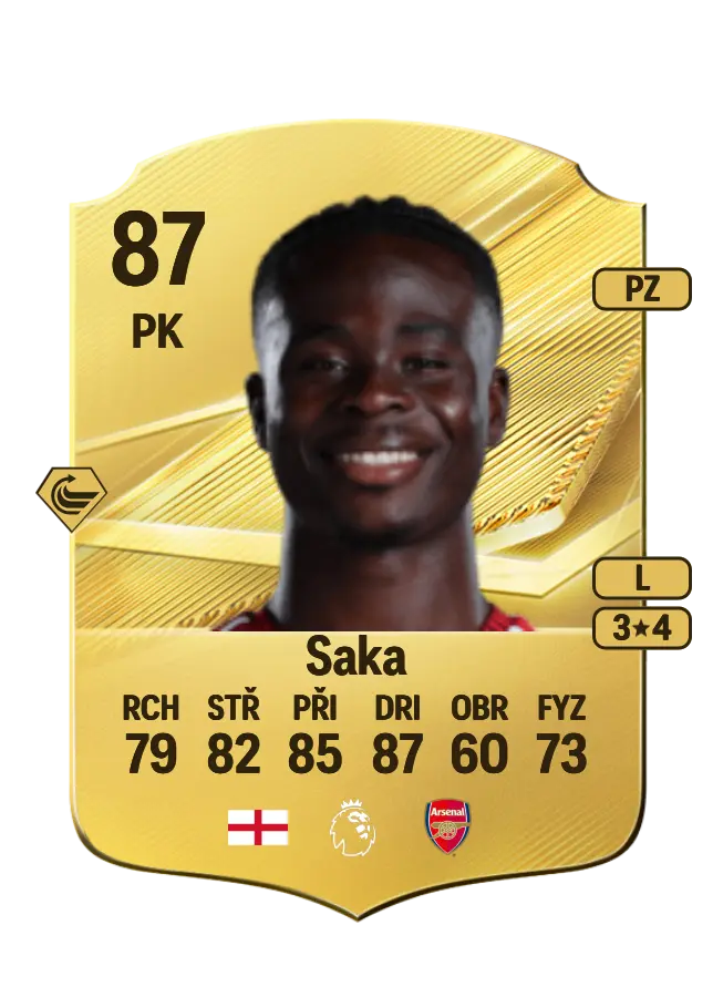 Bukayo Saka card