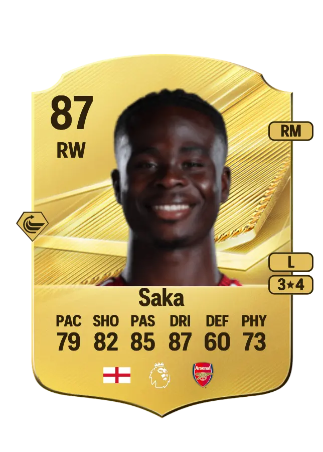 Bukayo Saka card