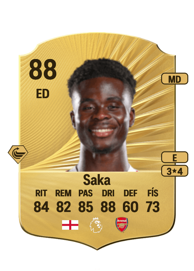 Bukayo Saka card