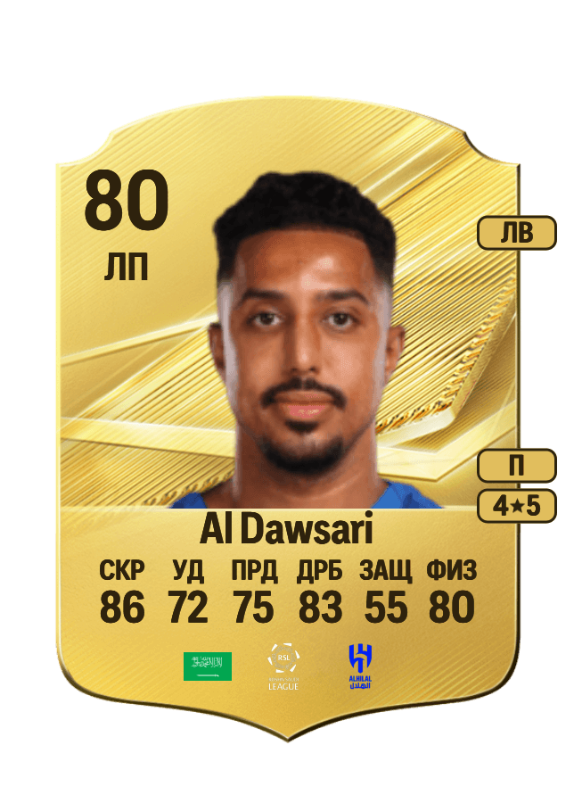 Salem Al Dawsari card