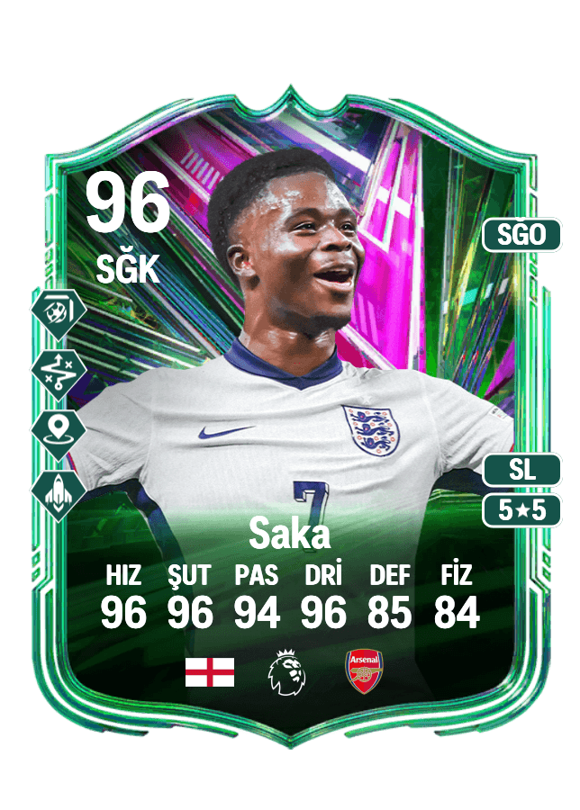 Bukayo Saka card