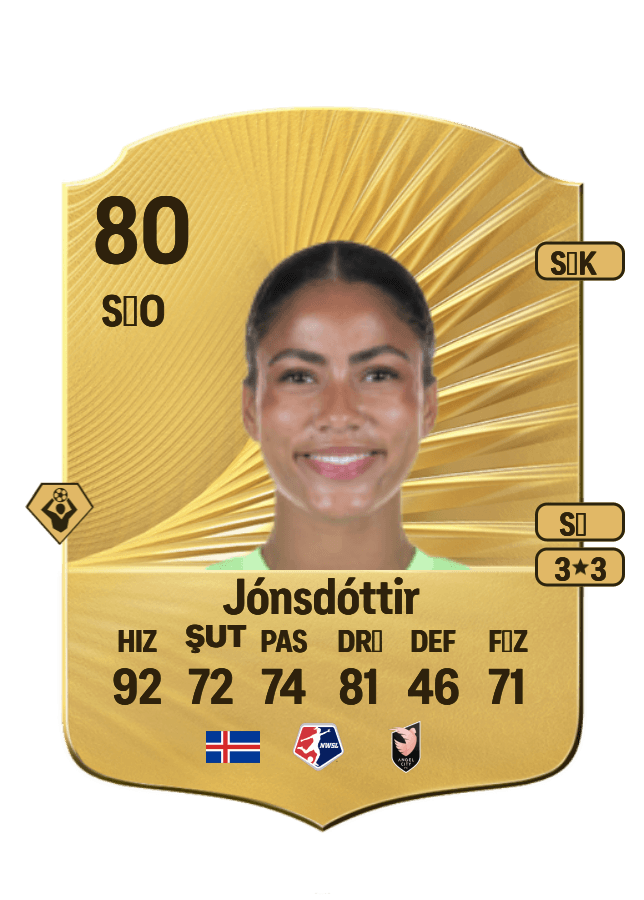 Sveindís Jane Jónsdóttir card