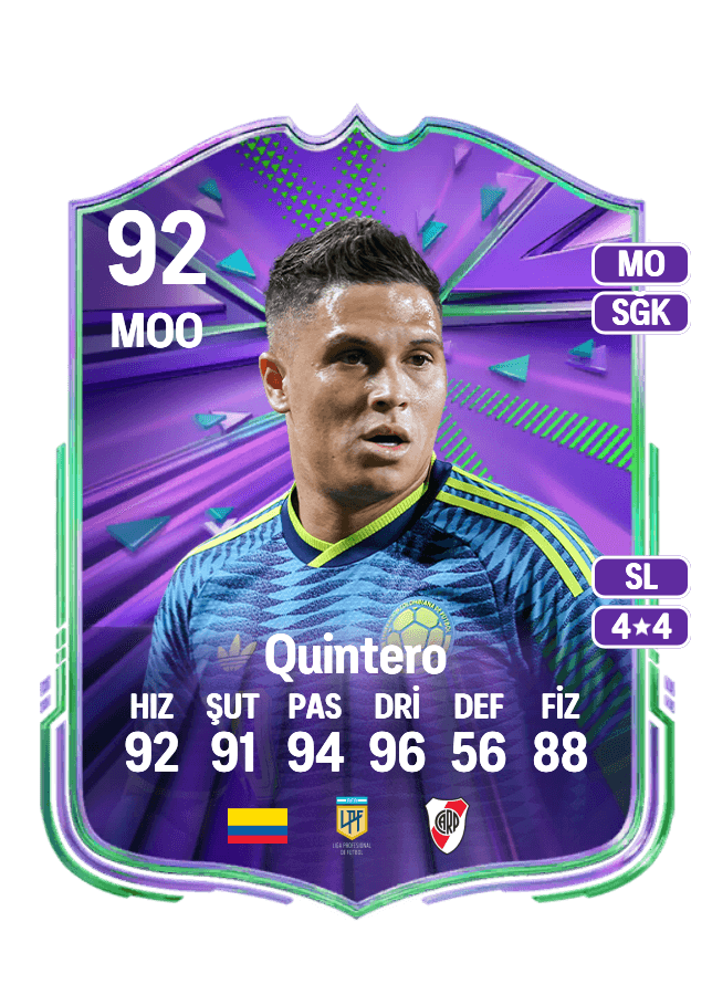 Juan Fernando Quintero card