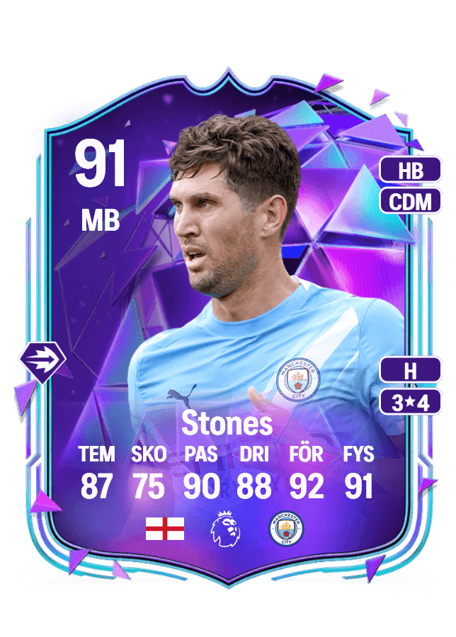 John Stones card