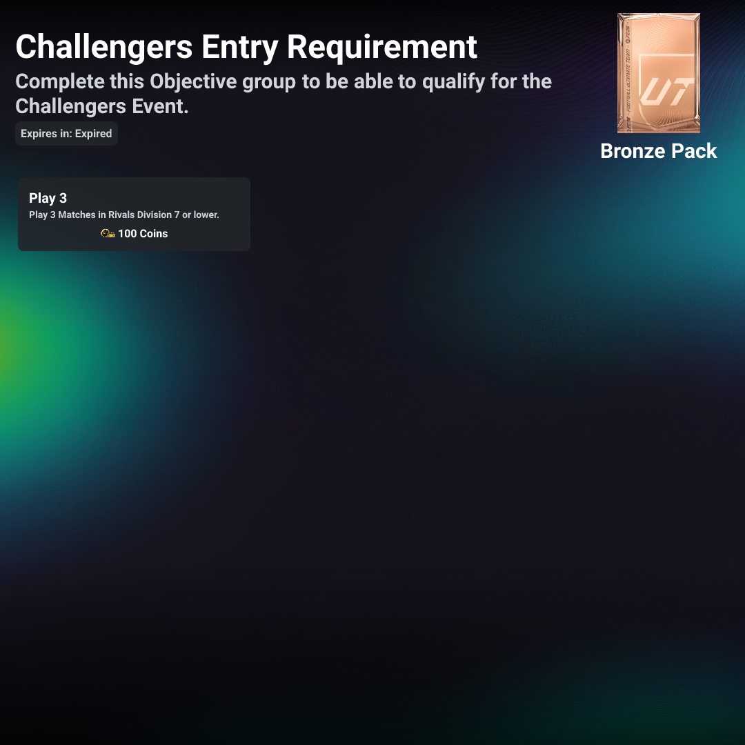 チャレンジャーの参加条件 - 目標 | FC 26 | FUT Mind